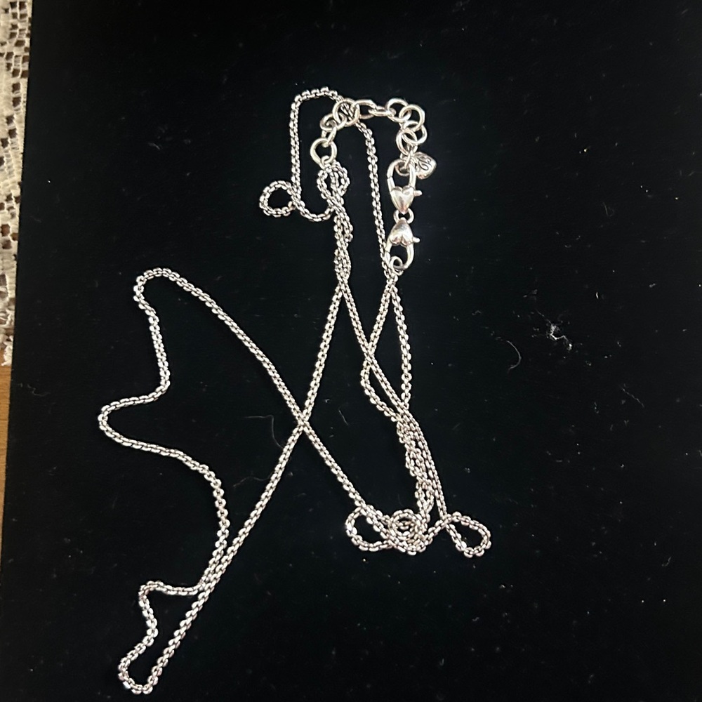 Brighton Sterling Silver Cable Chain Necklace - Classic Silver Tone. - Picture 5 of 5